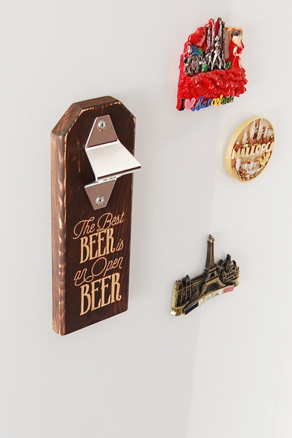 Rustic Wooden Art-The Best Beer Şişe Açacağı - Buzdolabı İçin-Mutfak Aksesuarları-2-Milagron.com