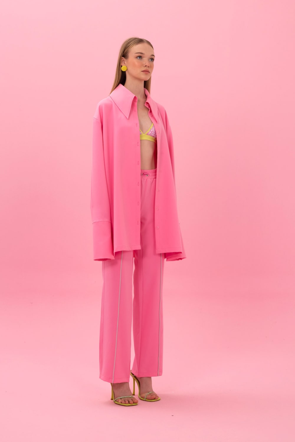 SBNM-After Party Pink Shirt-Gömlek-6-Milagron.com