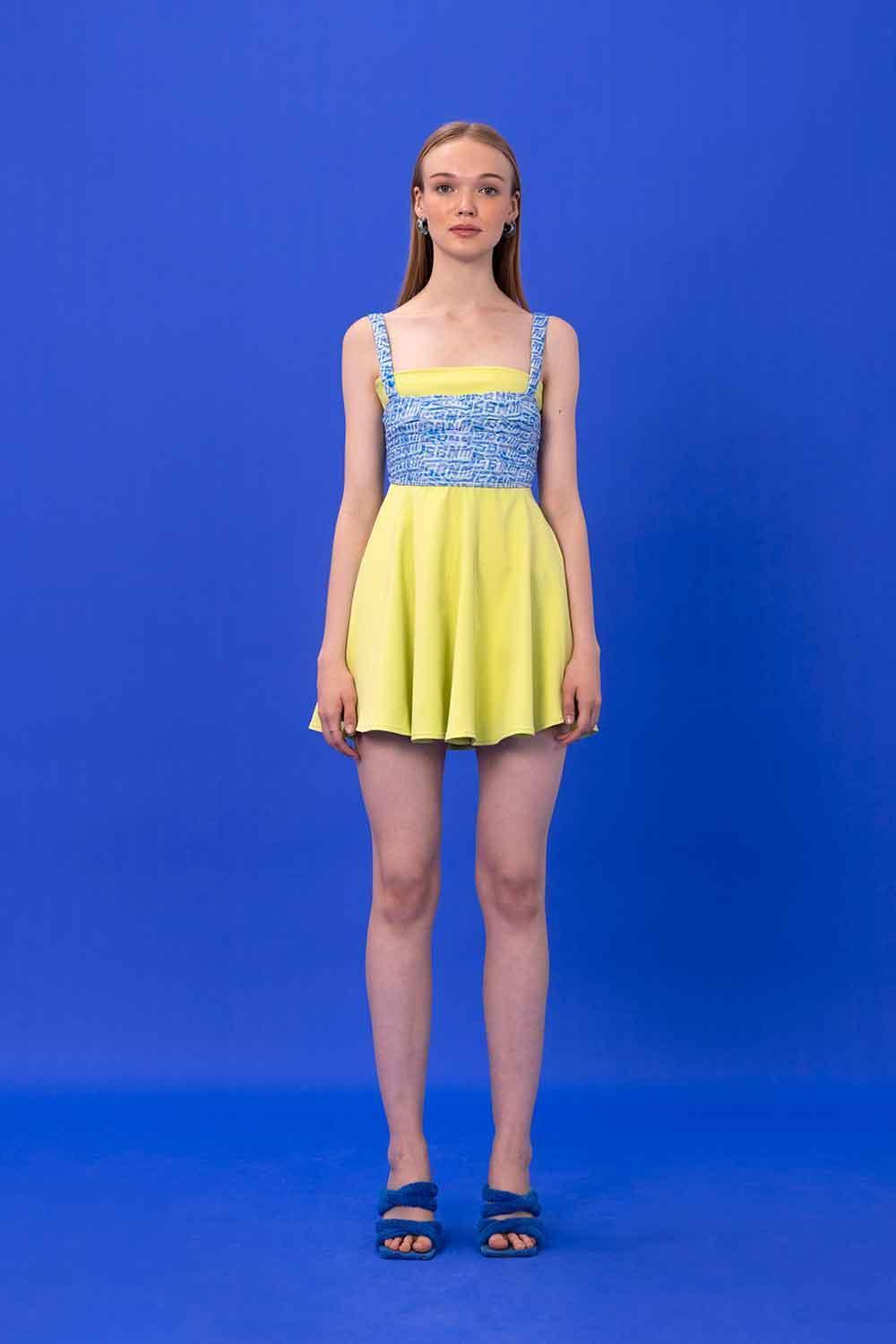 SBNM-Dancing Queen Lime Dress-Elbise-1-Milagron.com