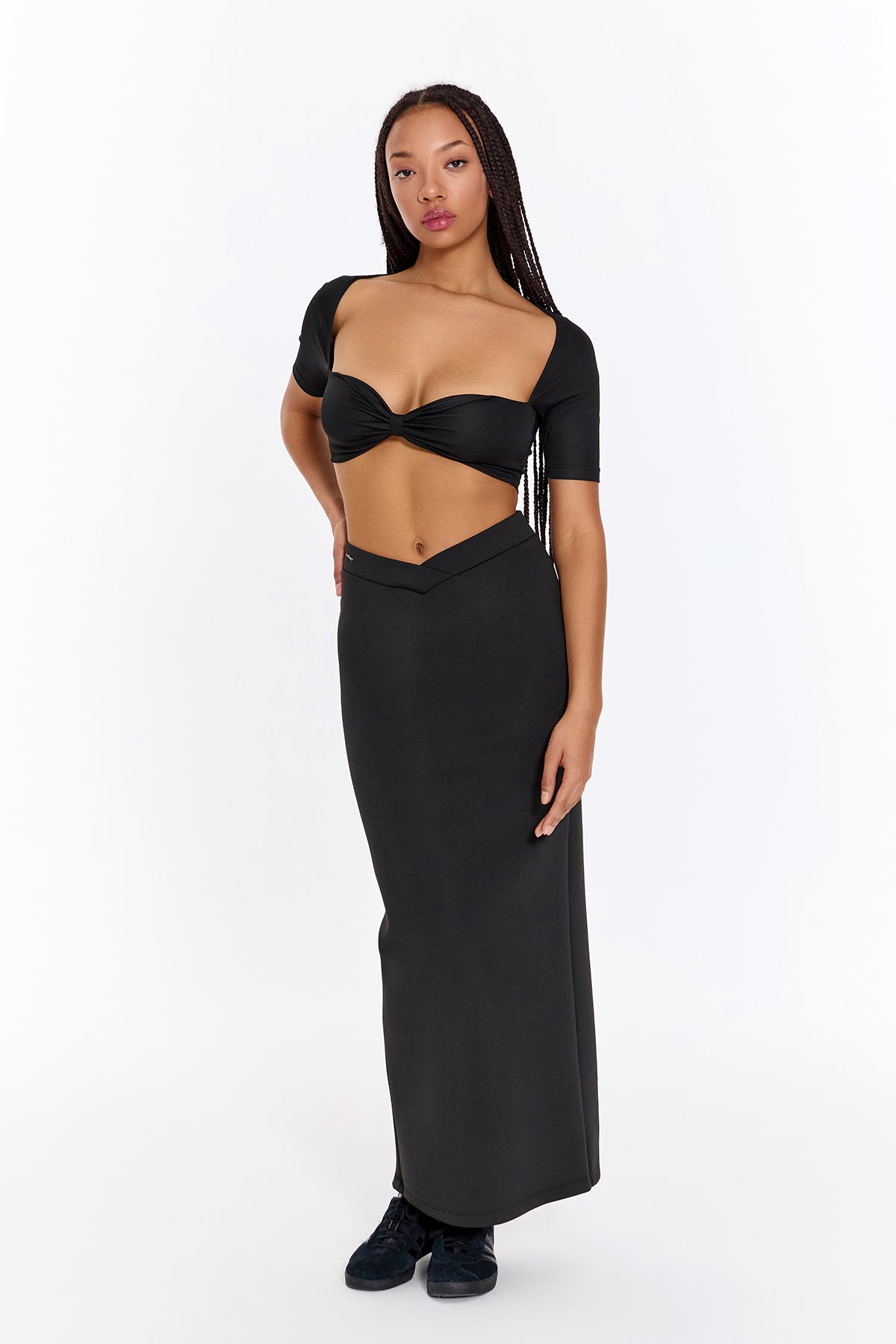 SBNM-Gypsy Black Long Skirt-Etek-6-Milagron.com