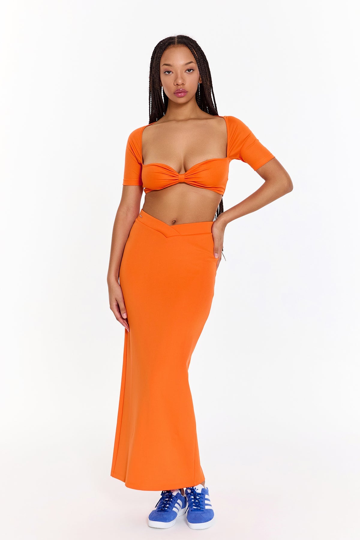 SBNM-Gypsy Orange Long Skirt-Etek-5-Milagron.com