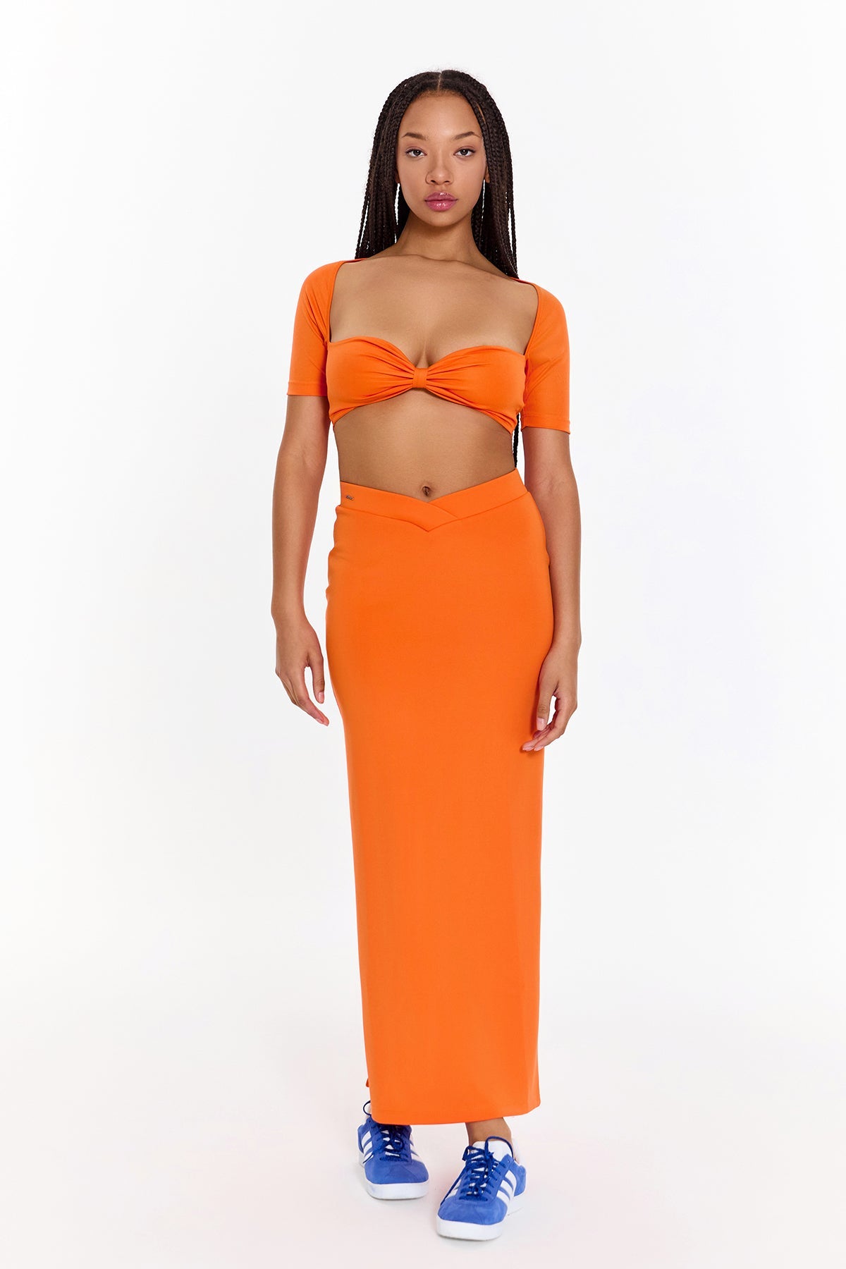 SBNM-Gypsy Orange Long Skirt-Etek-6-Milagron.com