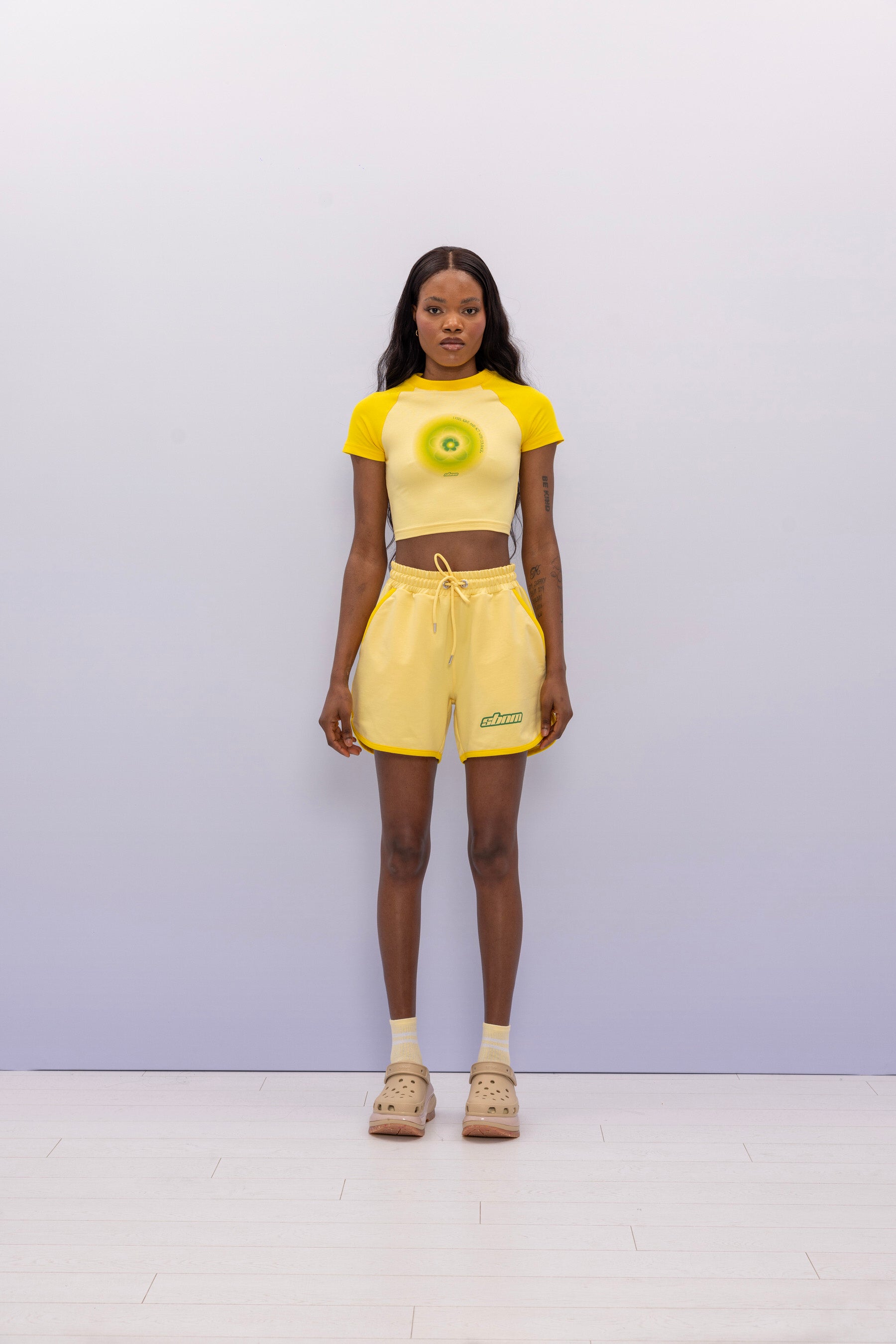 SBNM-''I Love'' Crop Baby Tee-T-Shirts-1-Milagron.com