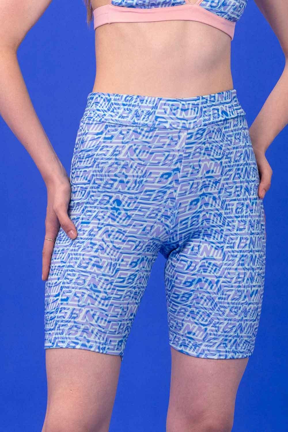 SBNM-Navy Logomania Biker Short-Şort-2-Milagron.com