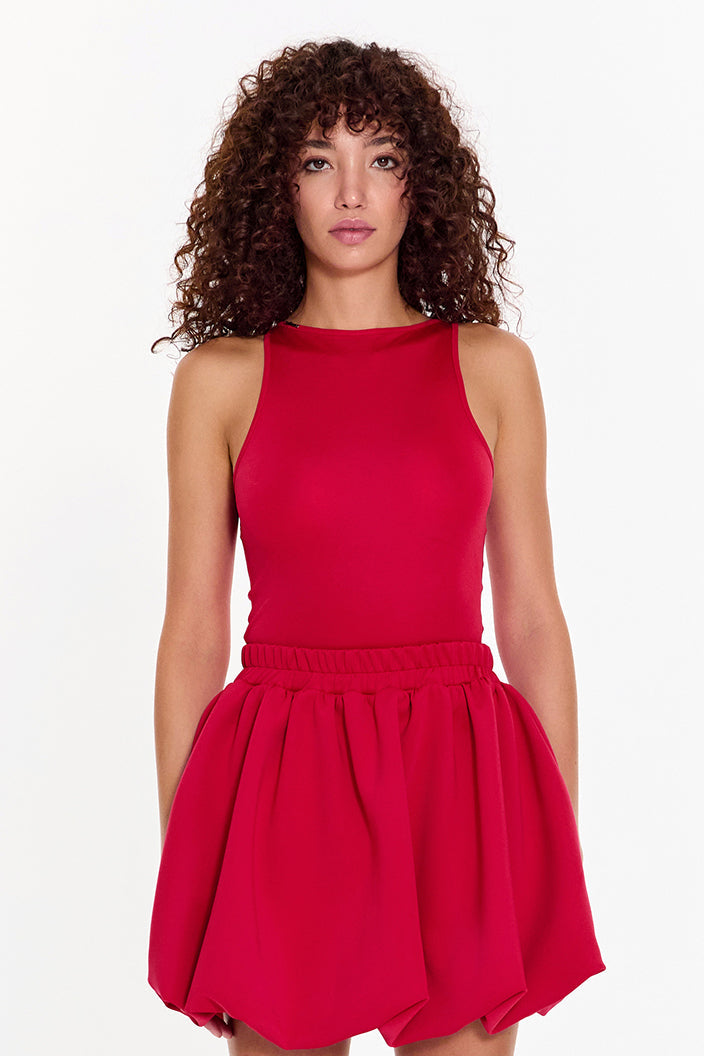 SBNM-Pink High Neck Tanktop-Top-1-Milagron.com