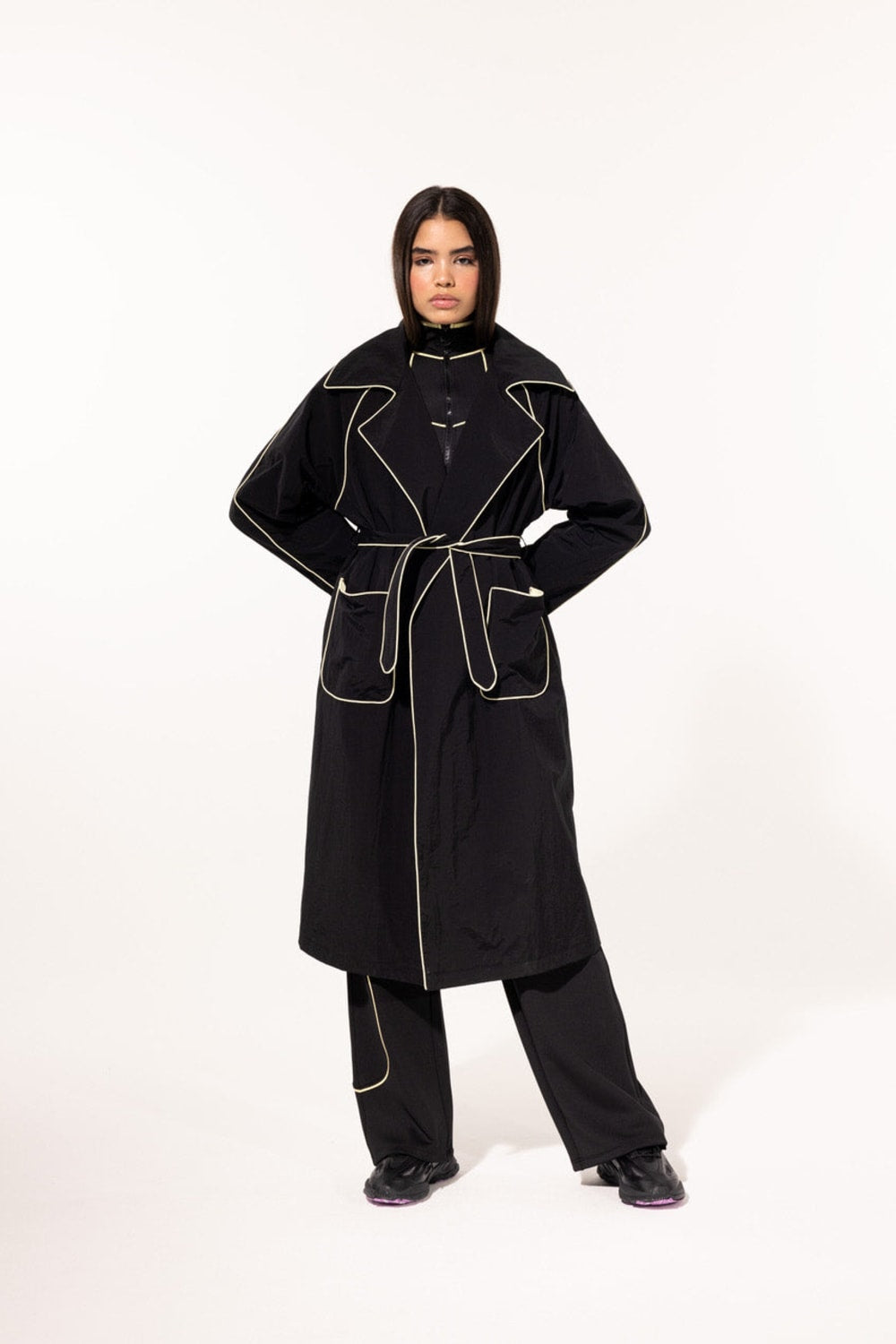 SBNM-Timeless Trenchoat Version Iii Black-Trençkot-3-Milagron.com