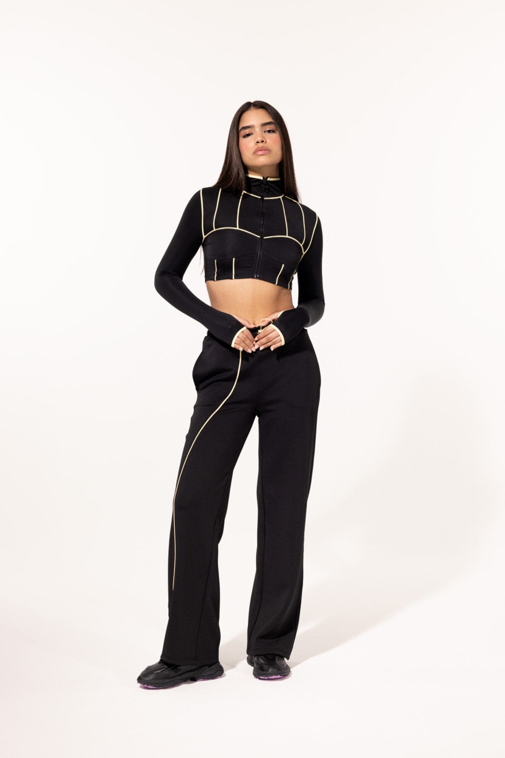 SBNM-Yellow Contrast Crop Top-Crop Top-1-Milagron.com