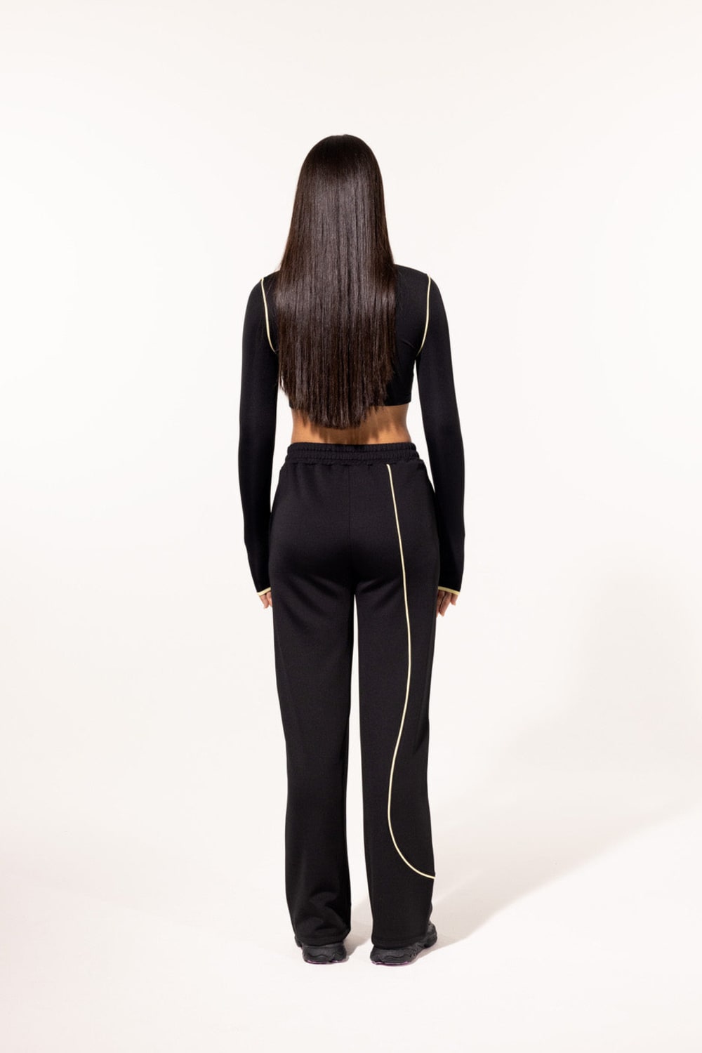 SBNM-Yellow Contrast Straight Pants-Eşofman-4-Milagron.com