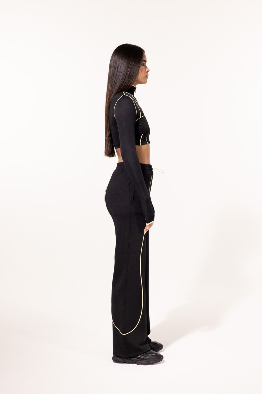 SBNM-Yellow Contrast Straight Pants-Eşofman-5-Milagron.com