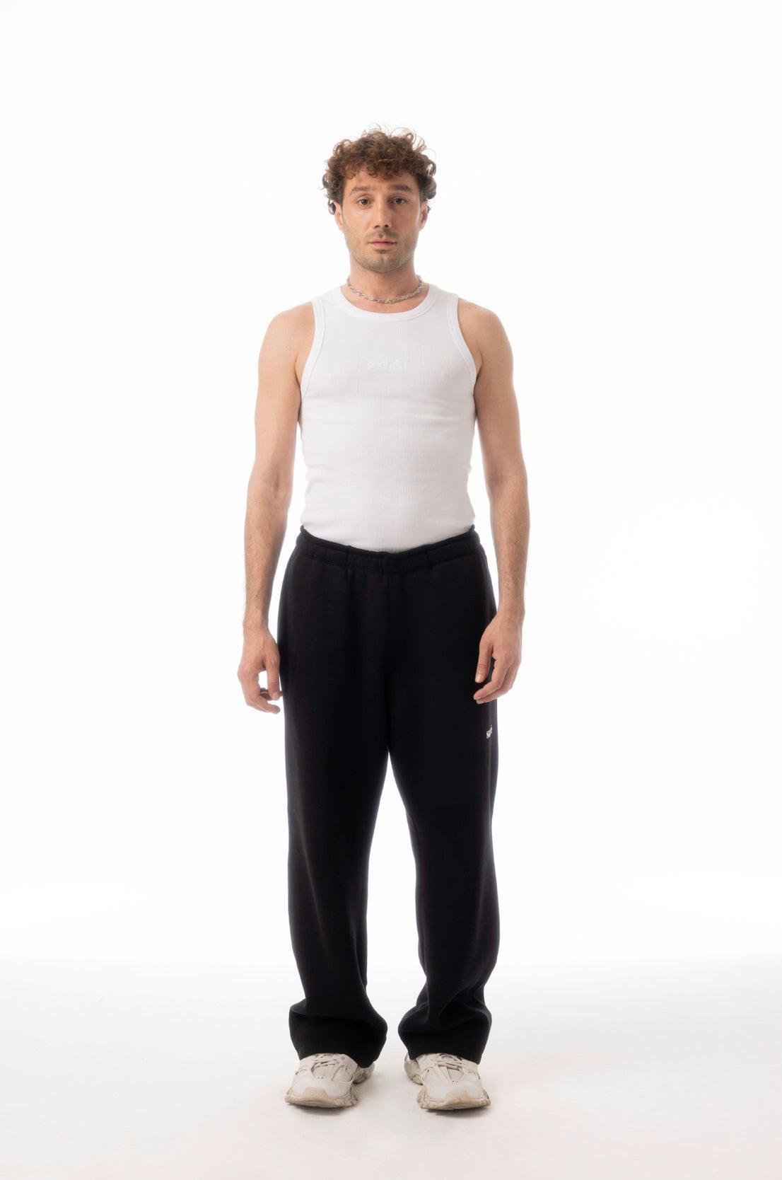 Sacré-Solid Black Sweat Pants-Eşofman-2-Milagron.com