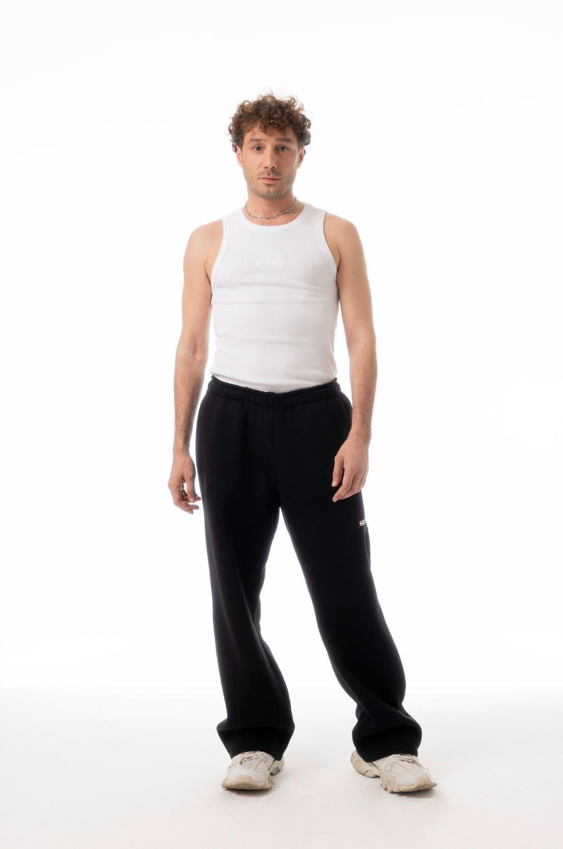 Sacré-Solid Black Sweat Pants-Eşofman-3-Milagron.com