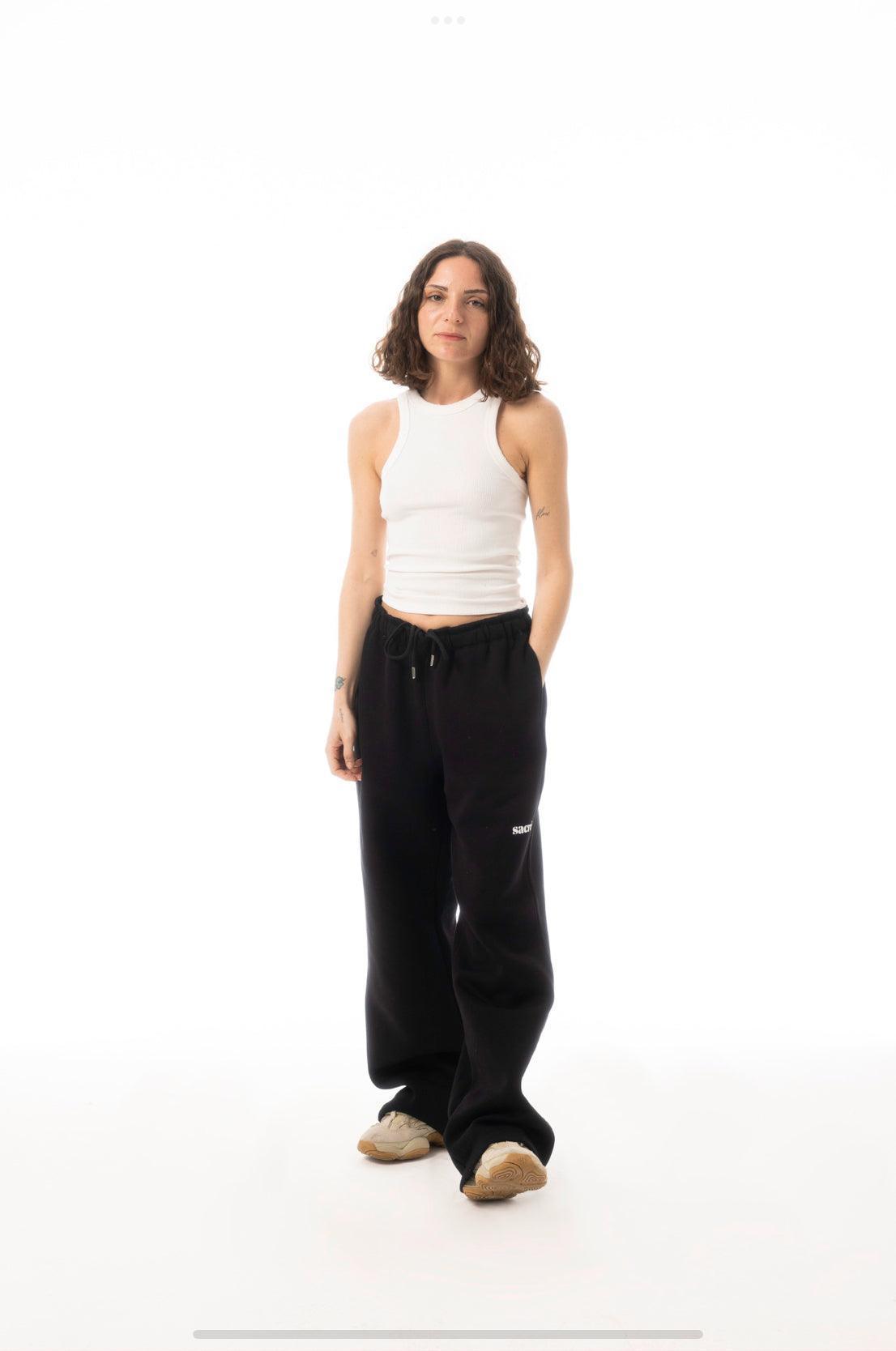 Sacré-Solid Black Sweat Pants-Eşofman-4-Milagron.com