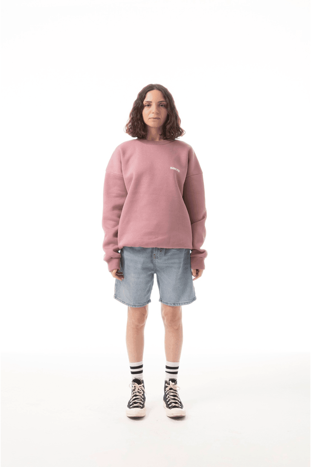 Sacré-Solid Purple Stone Sweatshirt-Sweatshirts & Hoodies-1-Milagron.com