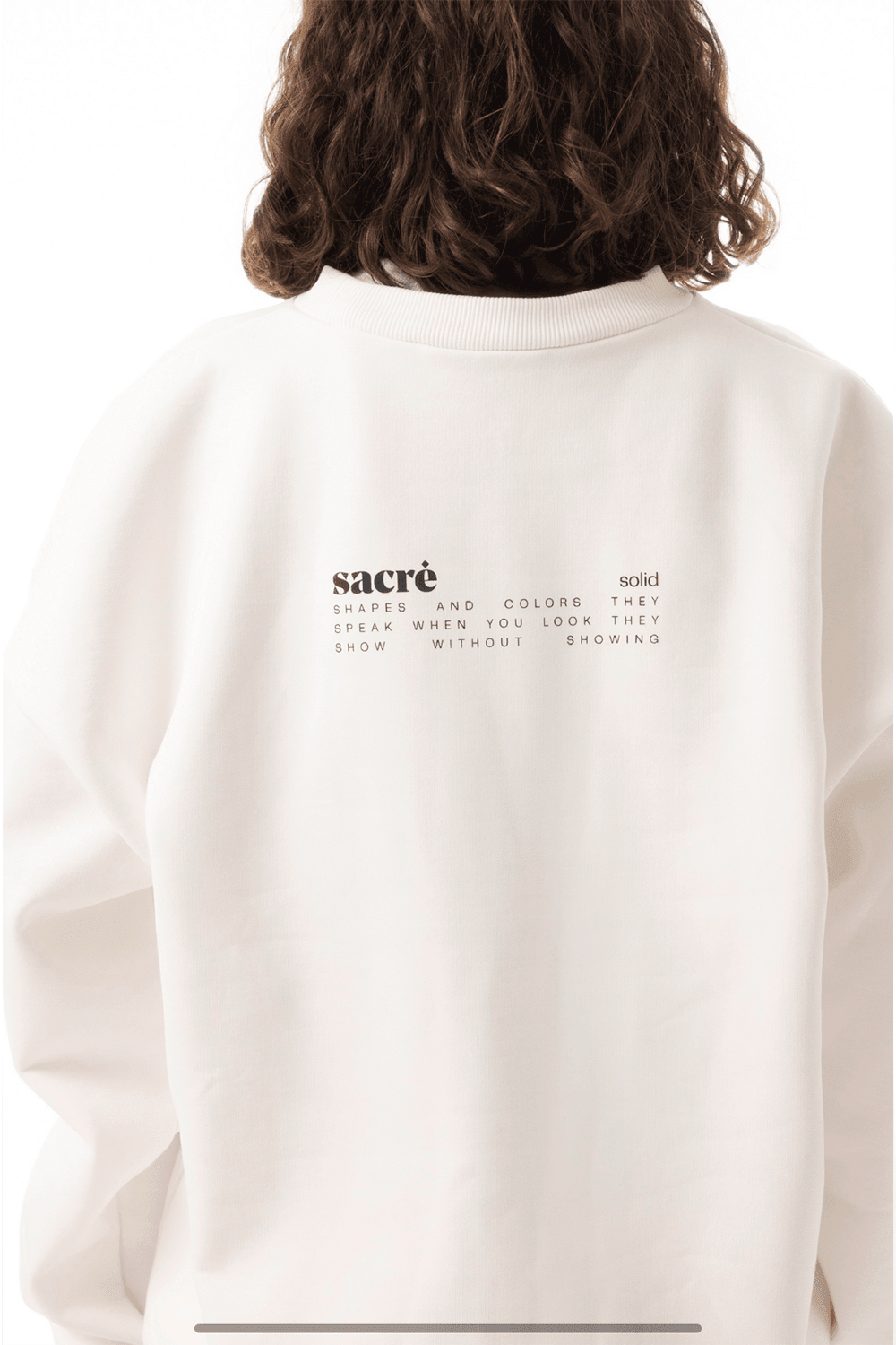Sacré-Solid White Sweatshirt-Sweatshirts & Hoodies-2-Milagron.com