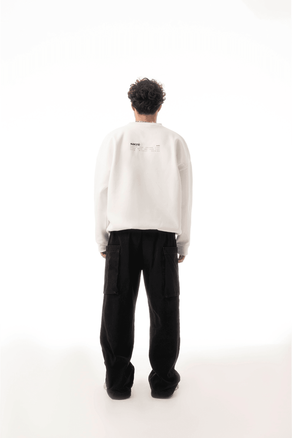 Sacré-Solid White Sweatshirt-Sweatshirts & Hoodies-6-Milagron.com