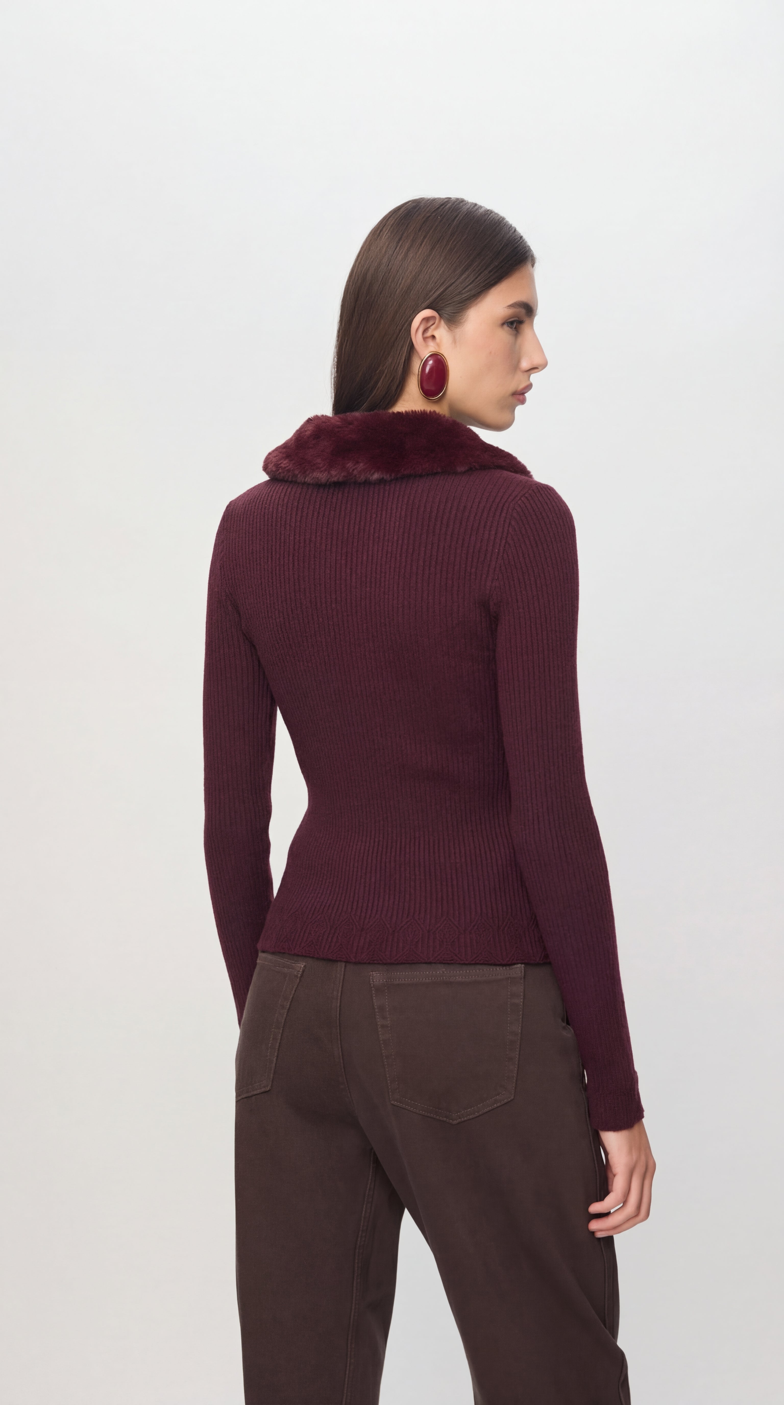 Angelina Top In Burgundy