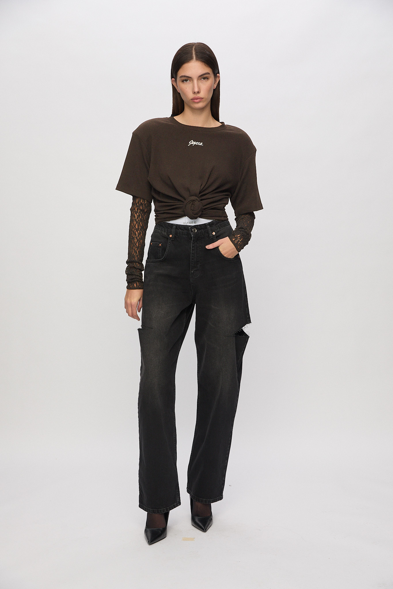 Marilyn T-Shirt In Dark Brown