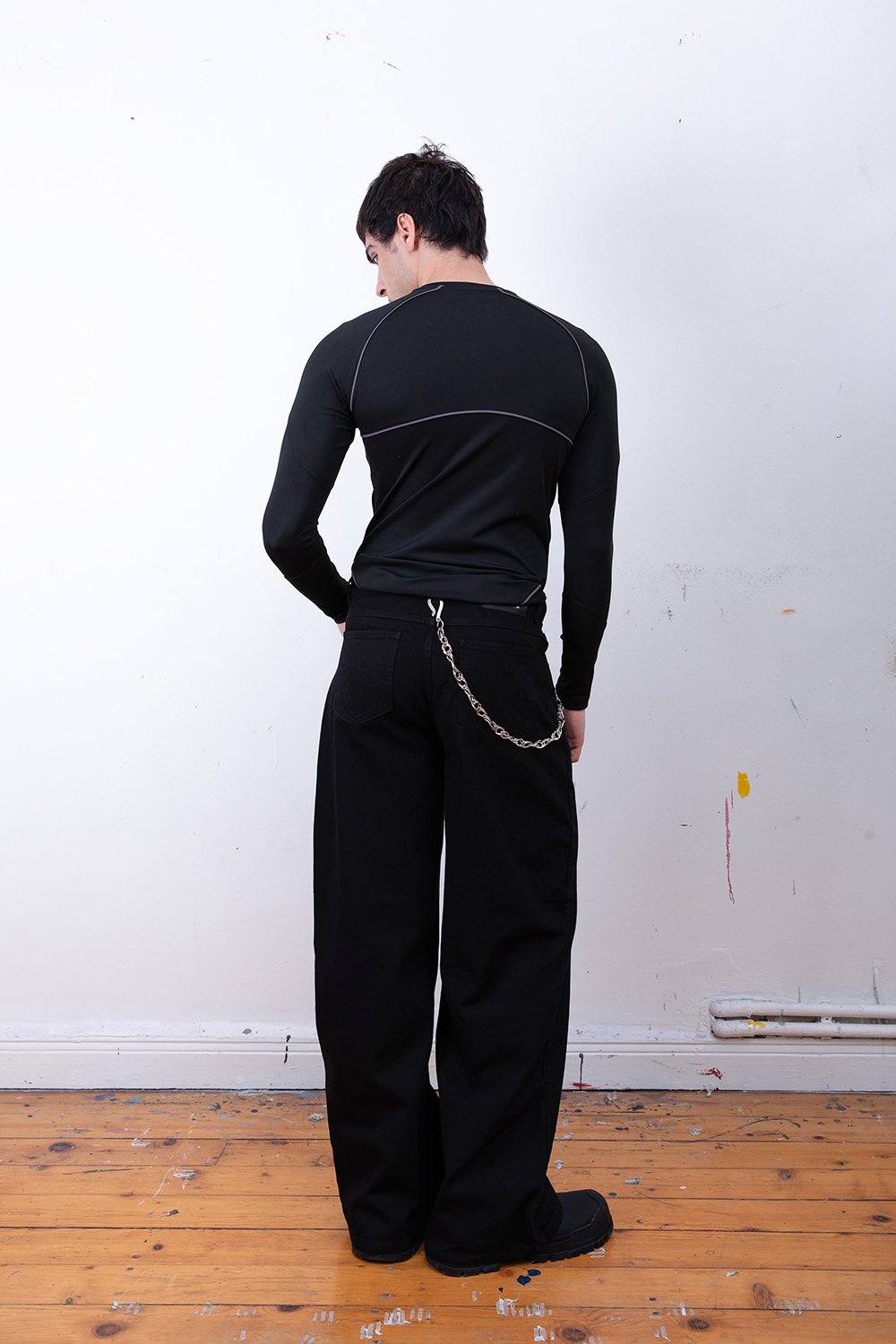 Saint Alen-Darkness Long Sleeve Fitness Top Gray-T-Shirts-5-Milagron.com