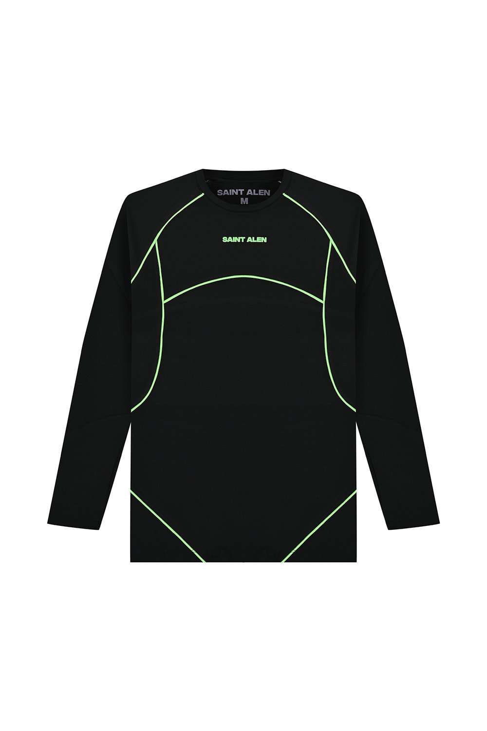 Saint Alen-Darkness Long Sleeve Fitness Top Green-T-Shirts-1-Milagron.com
