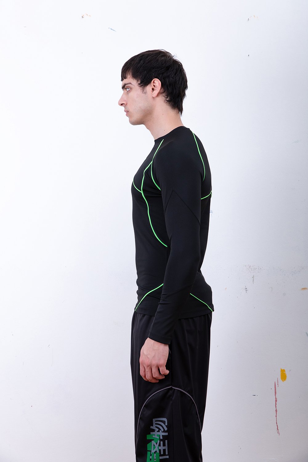 Saint Alen-Darkness Long Sleeve Fitness Top Green-T-Shirts-4-Milagron.com