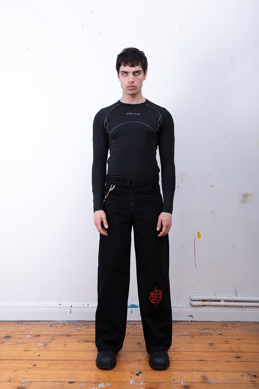 Saint Alen-Legend Black Denim Pant-Pantolon-3-Milagron.com