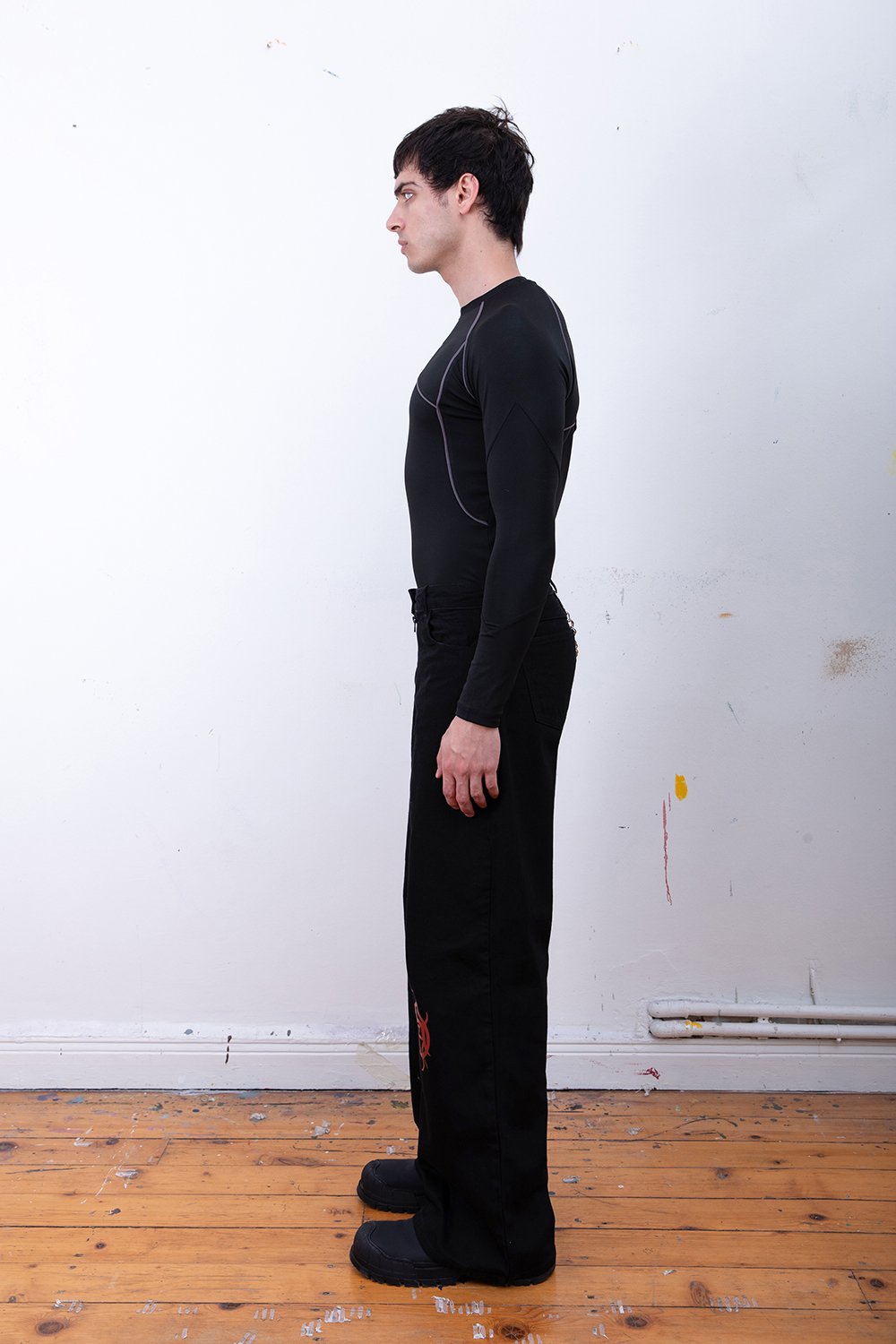 Saint Alen-Legend Black Denim Pant-Pantolon-4-Milagron.com