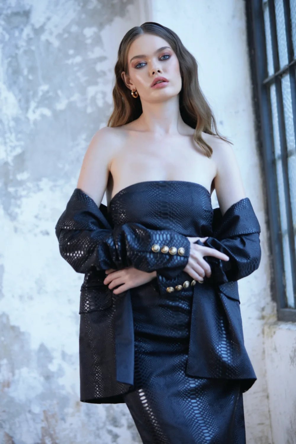 Saléa-Flamme Noire Black In Midi-Elbise-2-Milagron.com