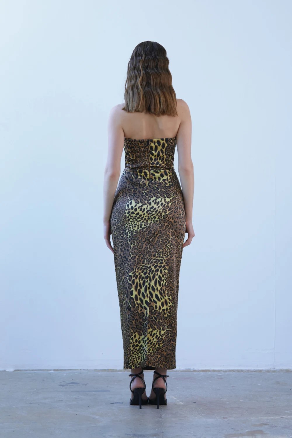 Saléa-Le Charme Leopard In Midi-Elbise-2-Milagron.com