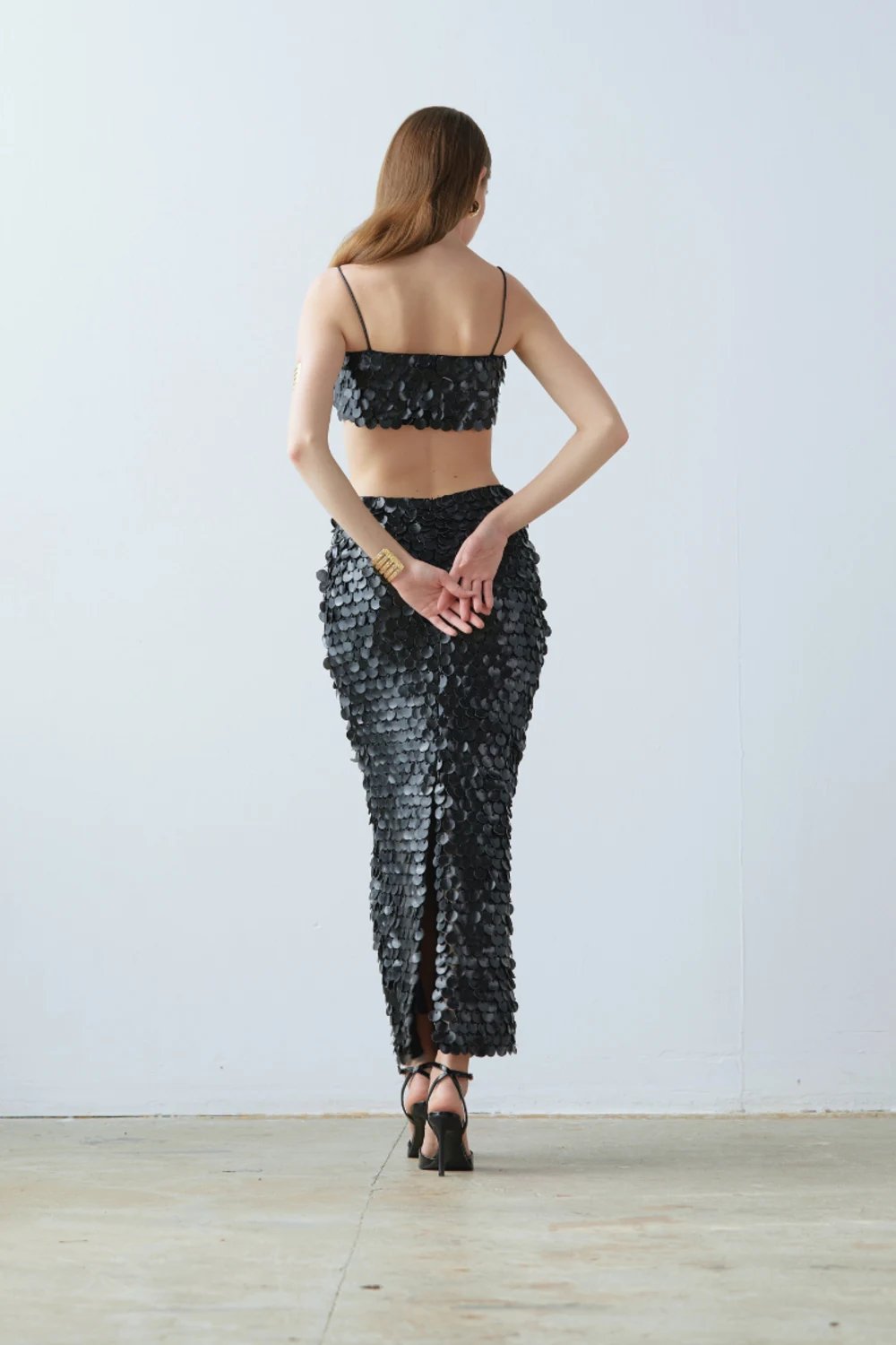 Saléa-Noir Charisma Leather In Midi-Etek-3-Milagron.com