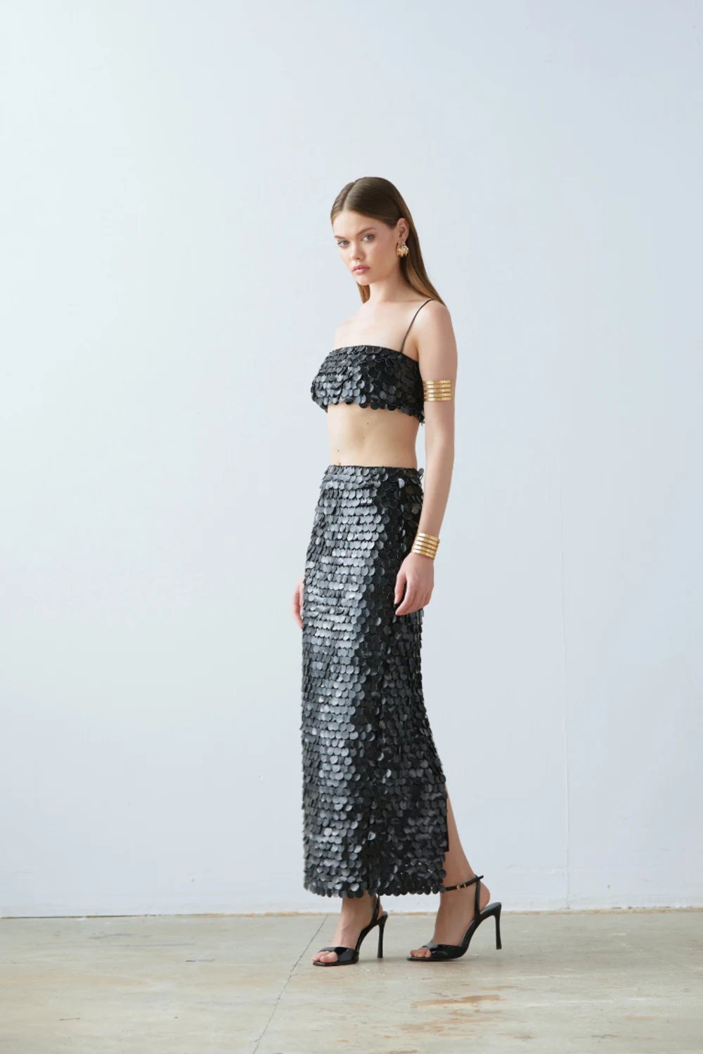 Saléa-Noir Charisma Leather In Midi-Etek-4-Milagron.com