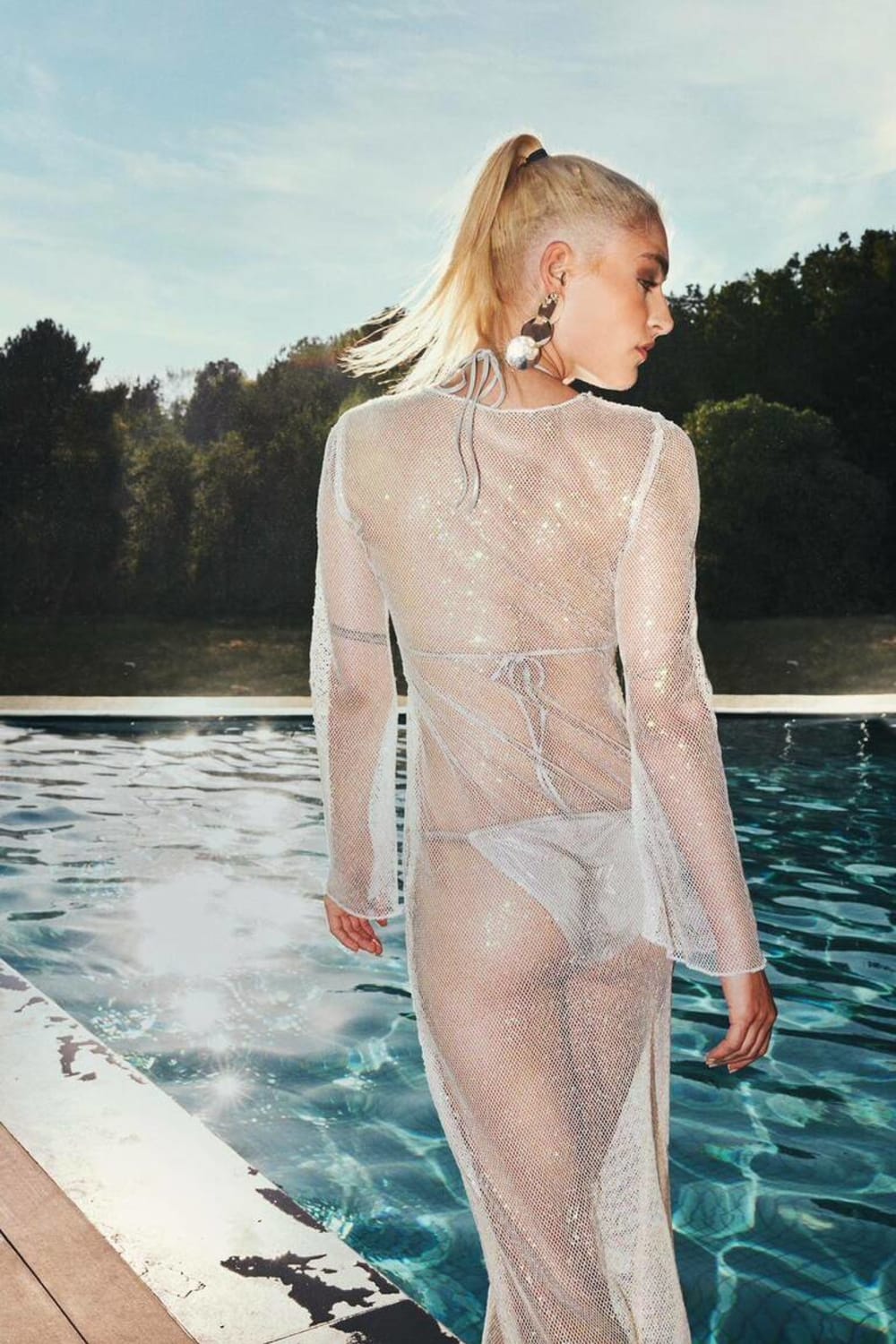 Saléa-White Pearl Beach Dress-Elbise-2-Milagron.com