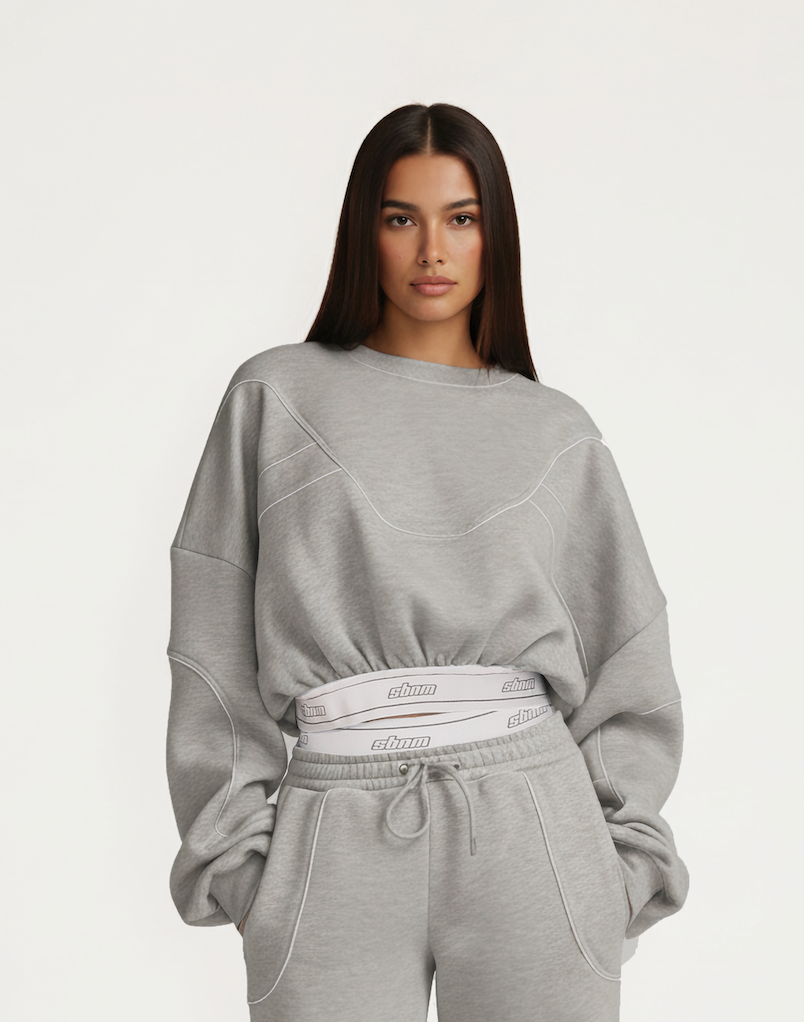 Sbnm-Grey Contour Sweatshirt-Sweater-1-Milagron.com