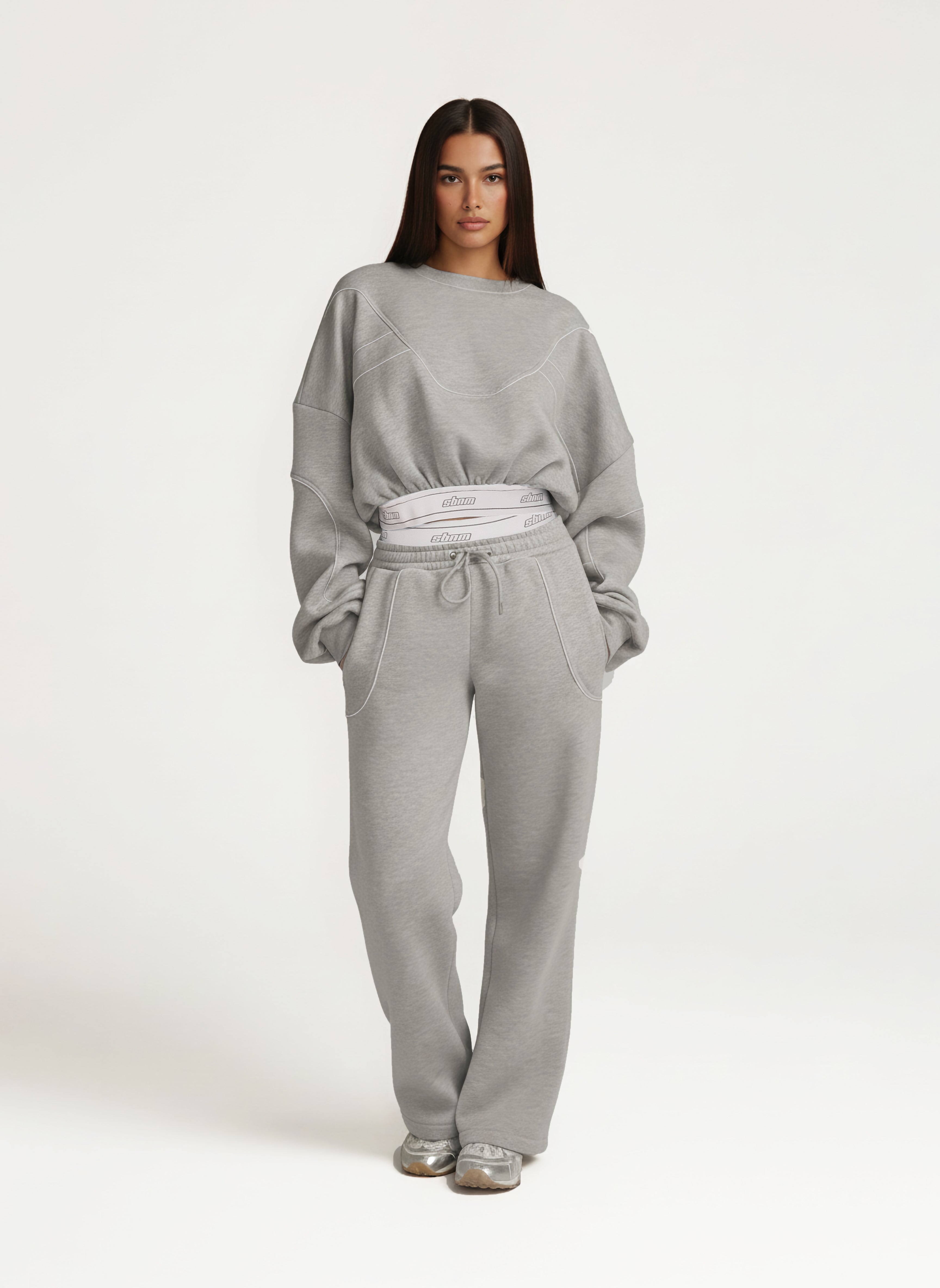 Sbnm-Grey Contour Sweatshirt-Sweater-2-Milagron.com