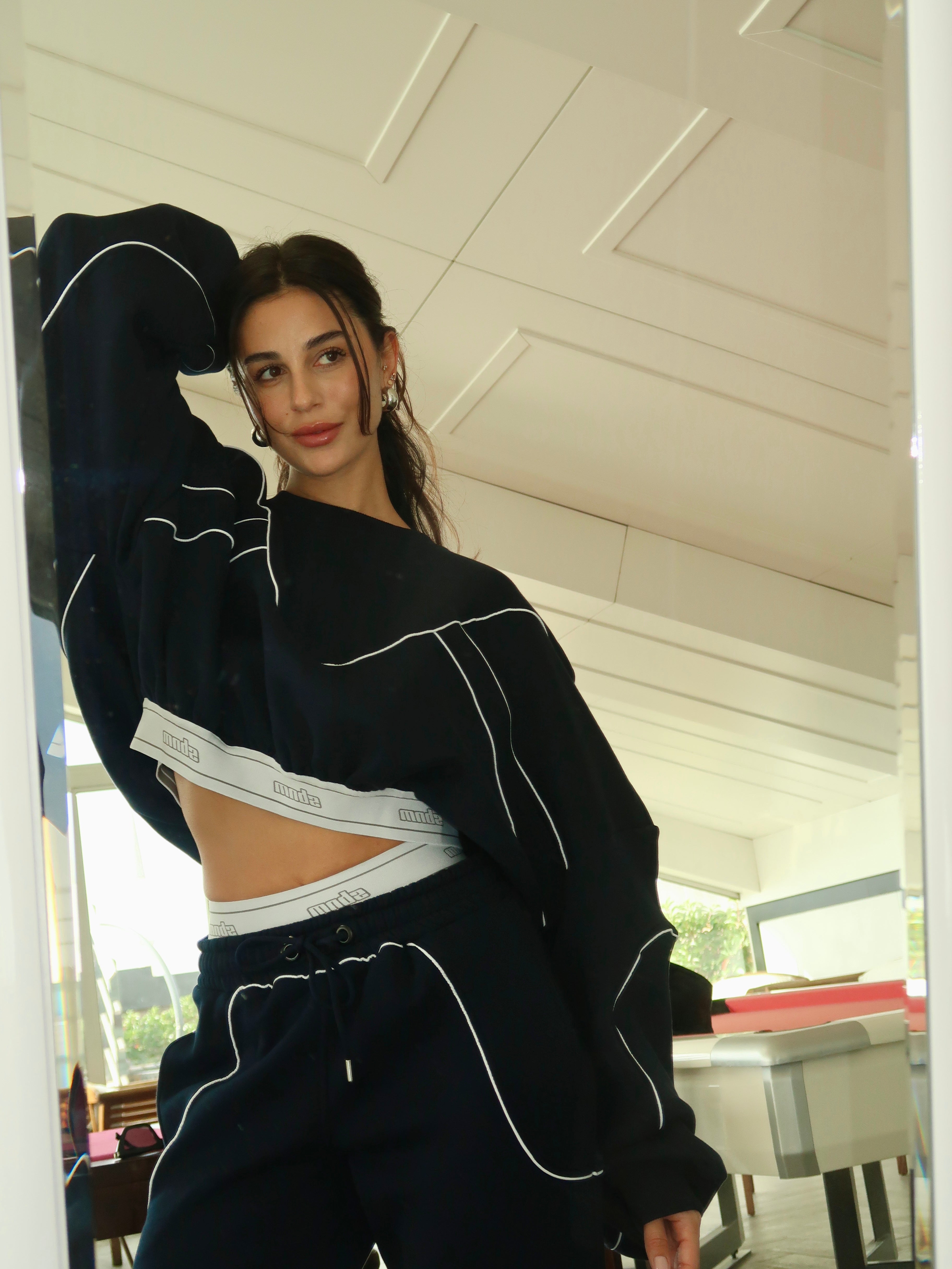 Sbnm-Navy Contour Sweatpants-2-Milagron.com