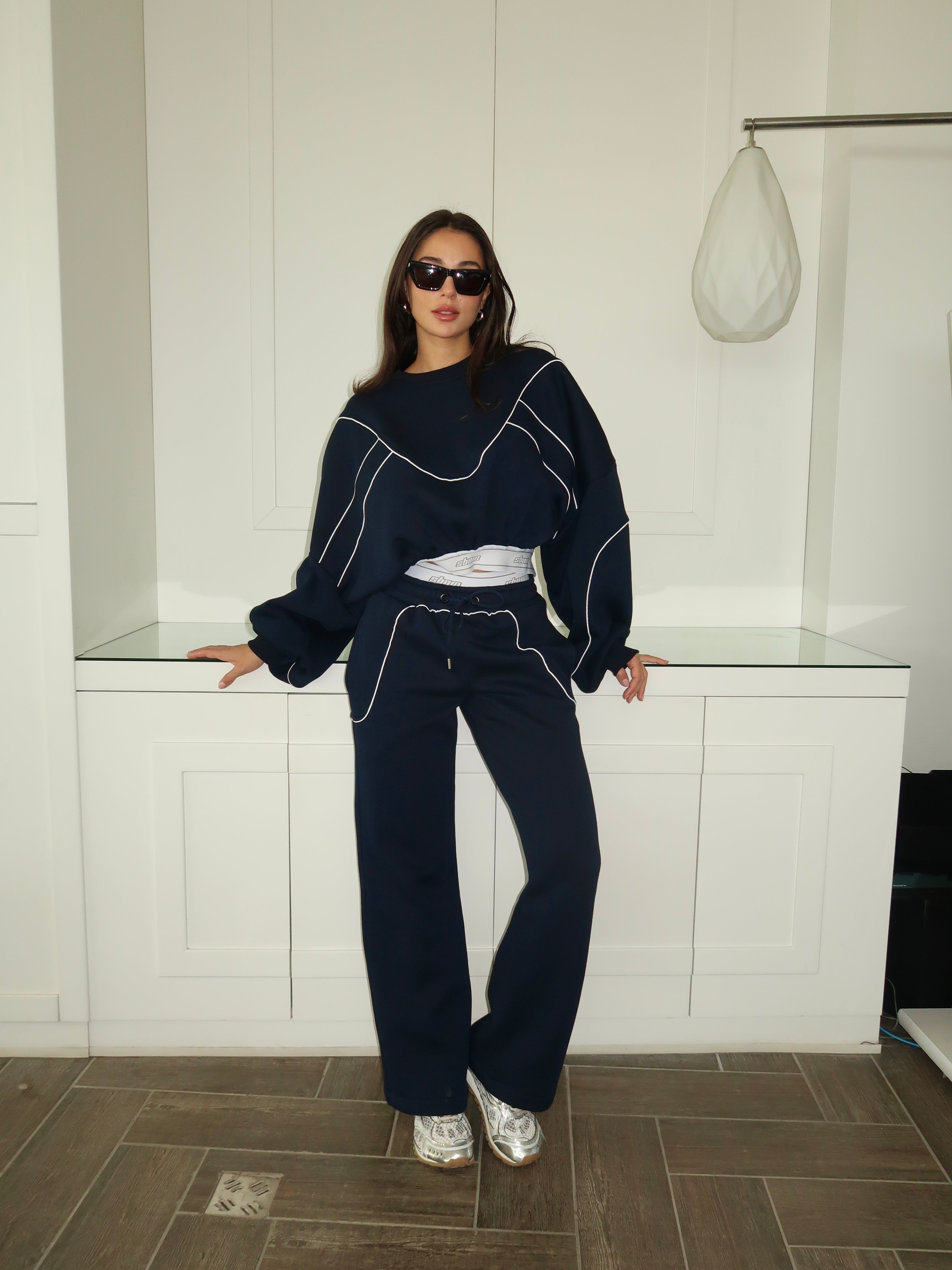 Sbnm-Navy Contour Sweatpants-3-Milagron.com