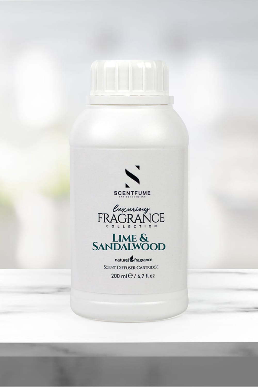 Scentfume-Lime & Sandalwood Koku Makinesi Kartuşu - 200 Ml-Oda Kokusu-1-Milagron.com