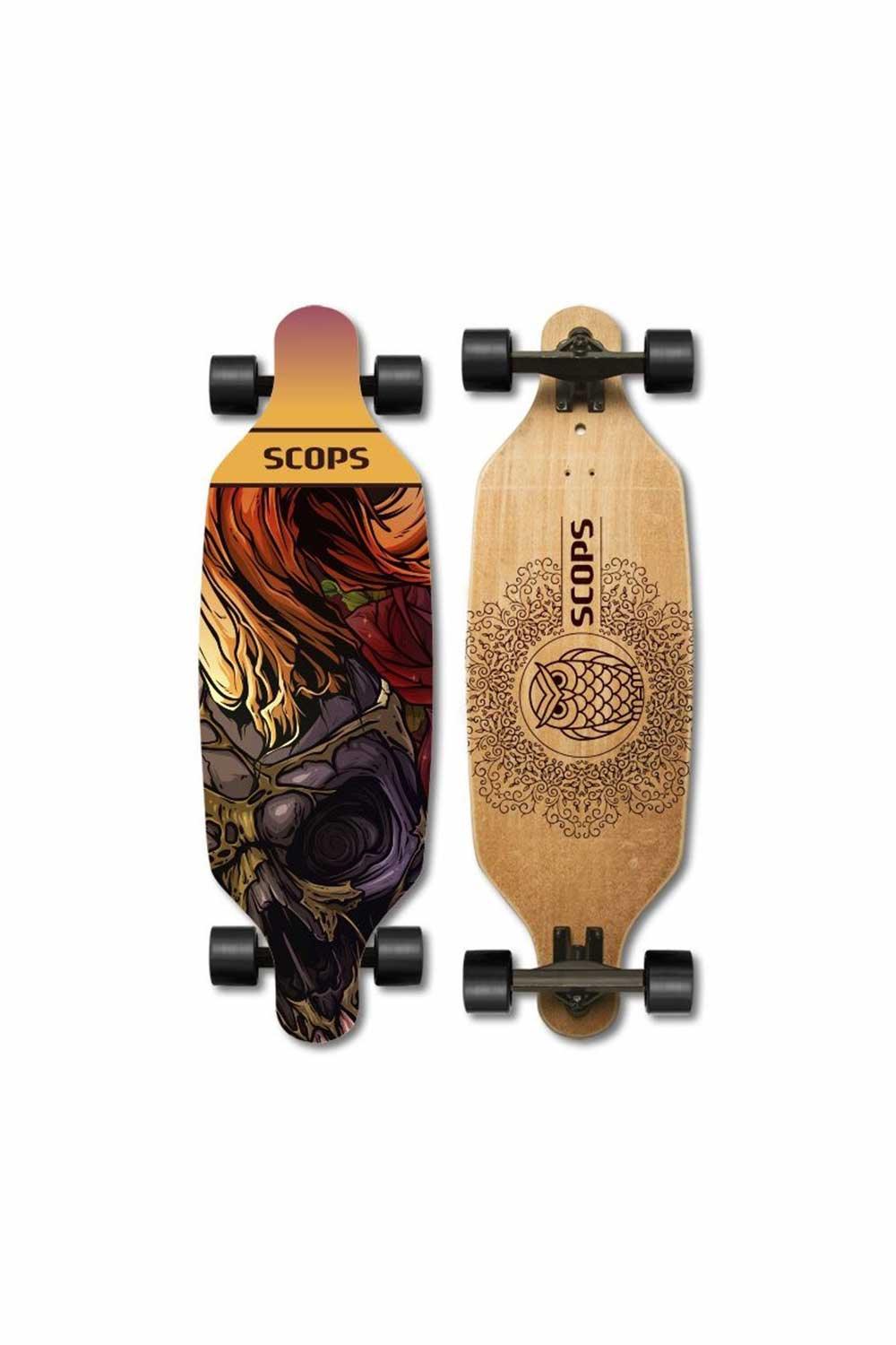 Scops-Longboard Kaykay Skulls - LF301-Kaykay-1-Milagron.com