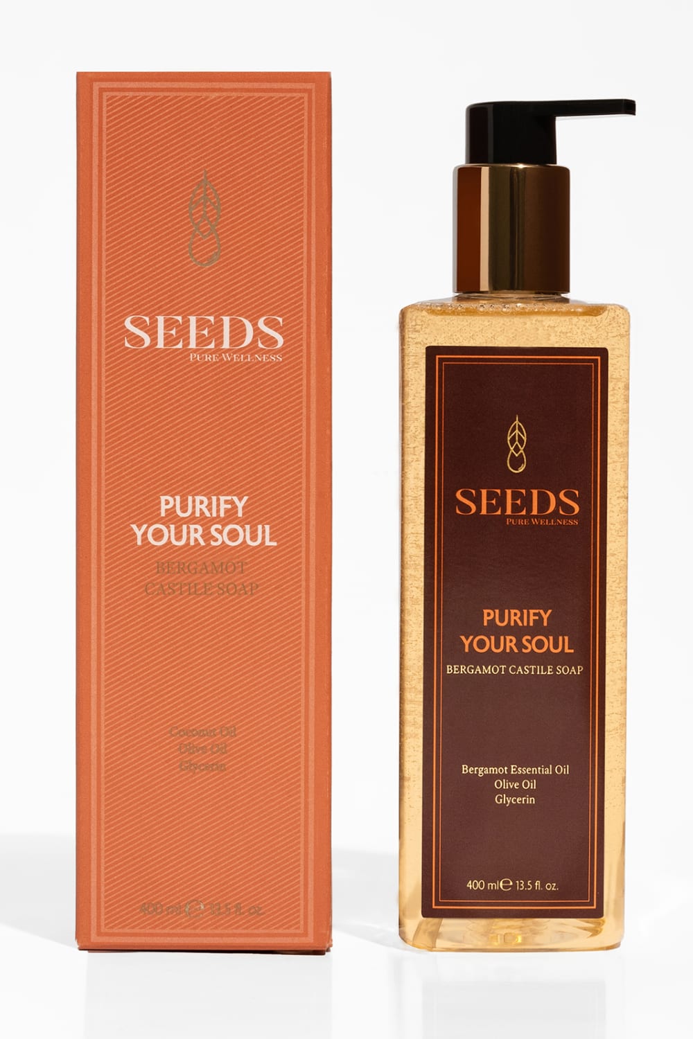 Seeds-Doğal Sıvı Sabun Zeytinyağlı Bergamot Kastil Sabun-Sabun-1-Milagron.com