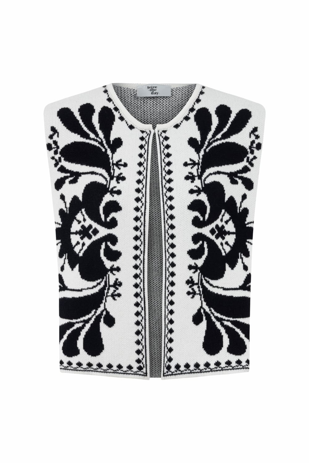 Seize The Day-Isla Etnik Tri̇ko Yelek-Yelek-1-Milagron.com