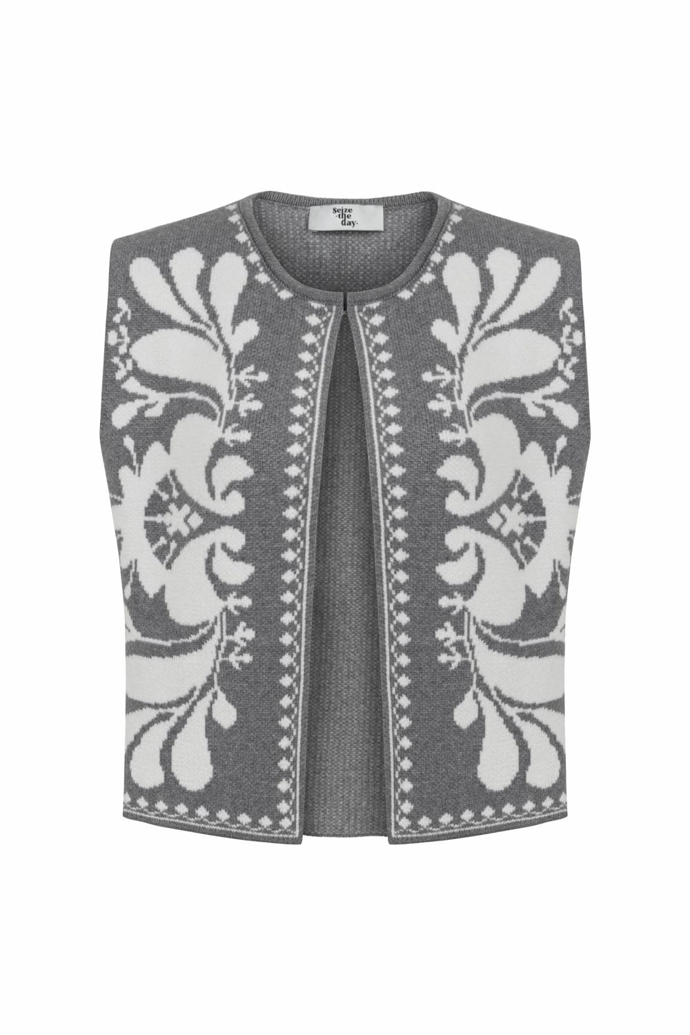 Seize The Day-Isla Etnik Tri̇ko Yelek-Yelek-1-Milagron.com