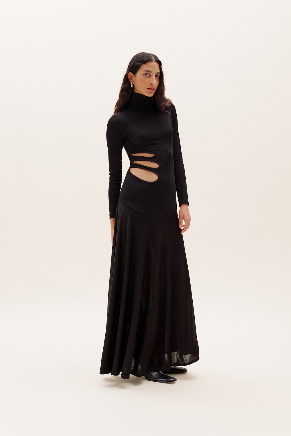 Selia Richwood-Black Lily Long Dress-Elbise-1-Milagron.com