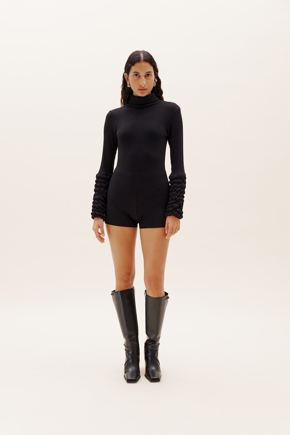 Selia Richwood-Black Poncik Jumpsuit-Tulum-1-Milagron.com