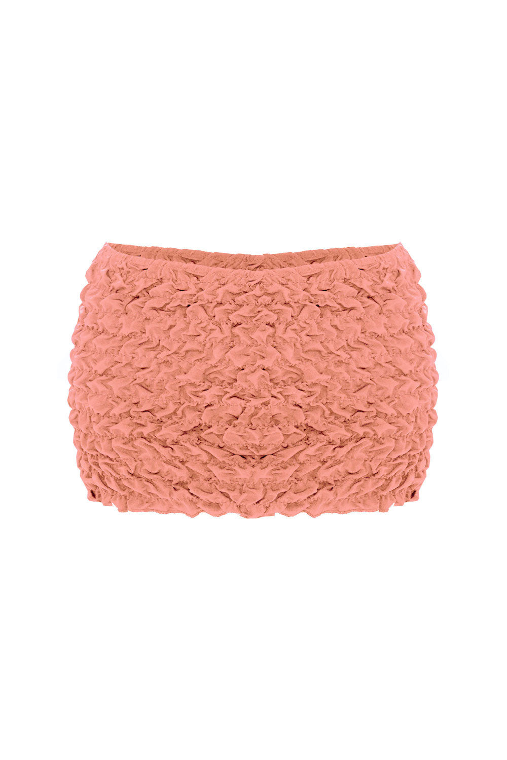 Selia Richwood-Lia Peach Mini Beach Skirt-Etek-1-Milagron.com