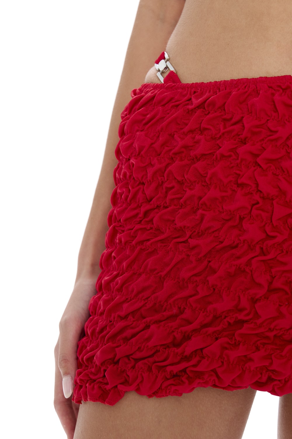 Selia Richwood-Lia Red Mini Beach Skirt-Etek-4-Milagron.com