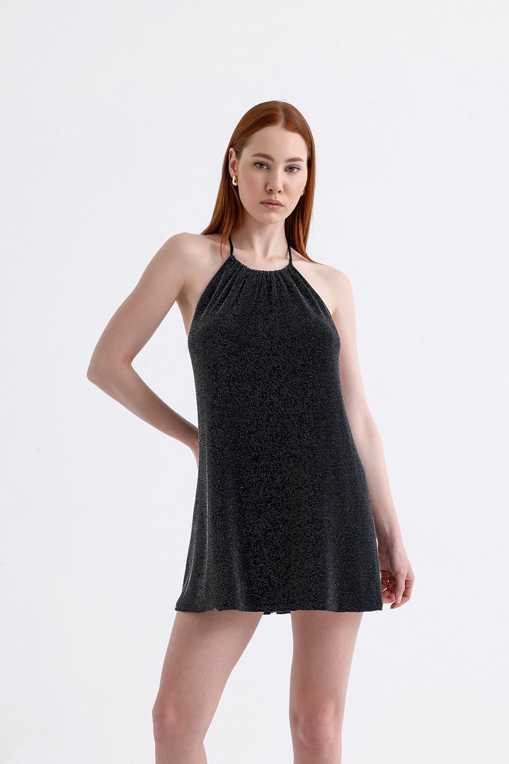 Sellie-Luna Halka Detaylı Mini Elbise-Elbise-1-Milagron.com