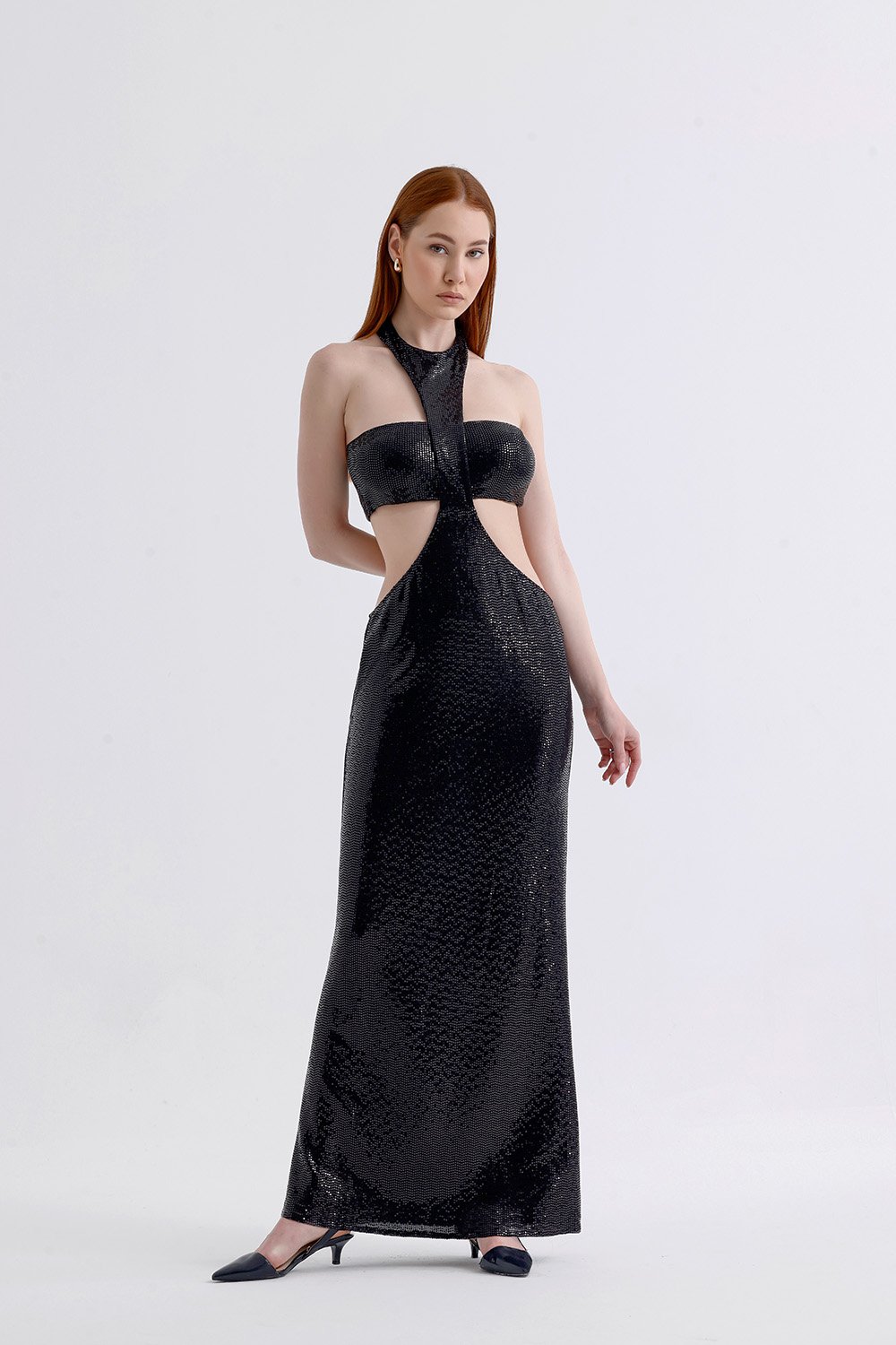 Sellie-Nova Payet İşlemeli Maxi Kokteyl Elbise-Elbise-1-Milagron.com