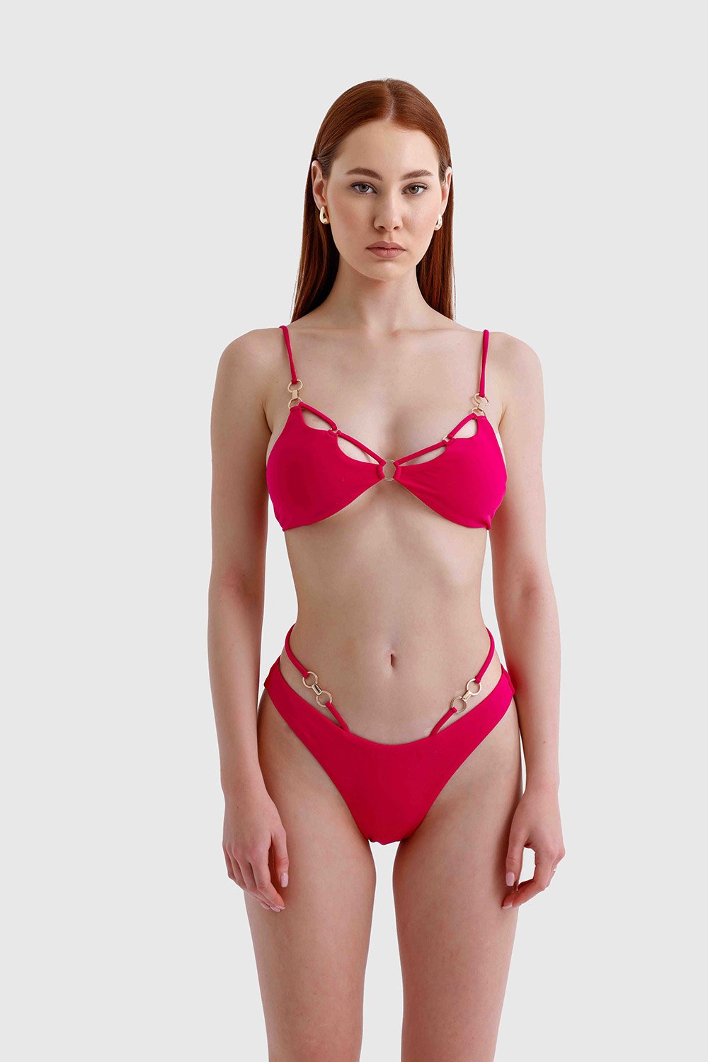 Sellie-Raspberry Siren Halka Detaylı Bikini Altı-Bikini & Mayo-3-Milagron.com