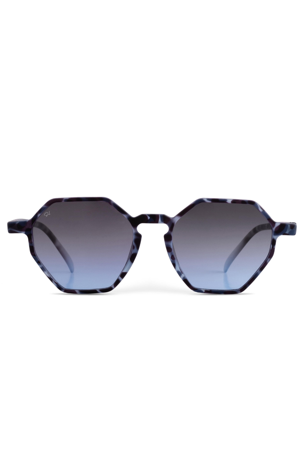 Senlites-Aurora Azzuro Unisex Mavi Degrade Uv400 Altıgen Güneş Gözlüğü-Güneş Gözlüğü-1-Milagron.com