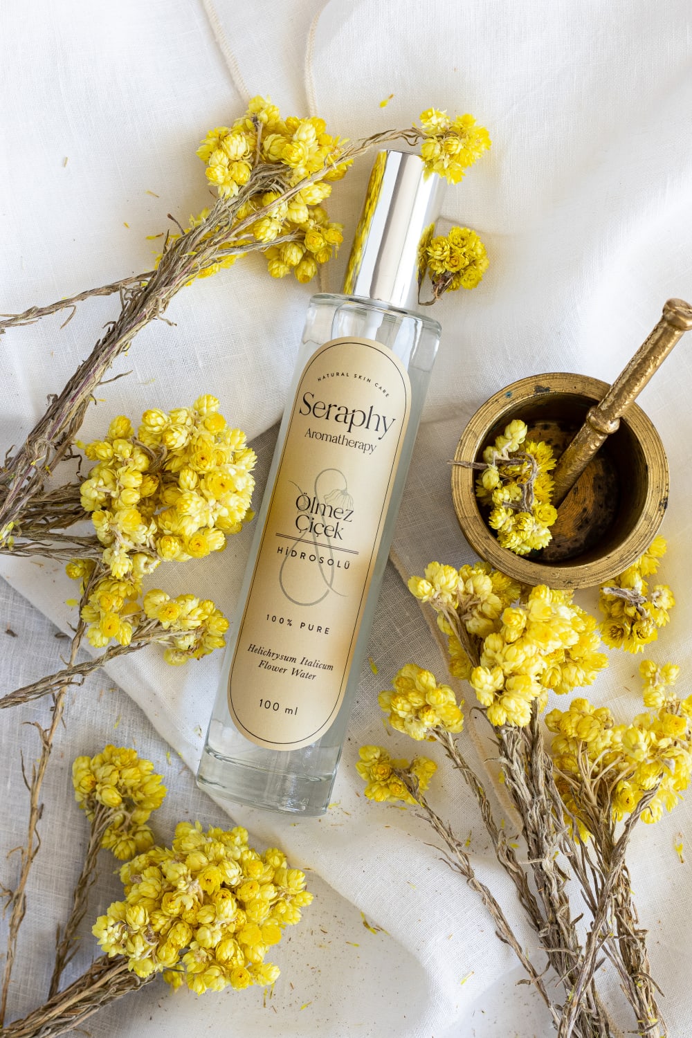 Seraphy Aromatherapy-Leke Ve Yaşlanma Karşıtı Ölmez Çiçek Hidrosolü Tonik - 100ml - % 100 Pure-Tonik-1-Milagron.com