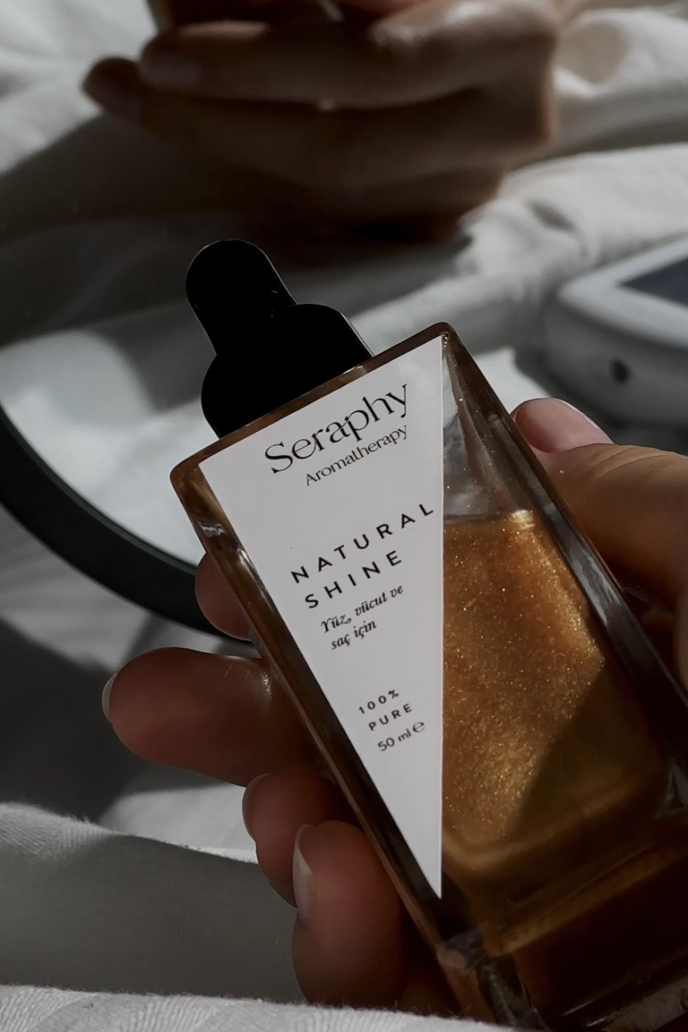 Seraphy Aromatherapy-Nemlendirici Etkili Çok Amaçlı Işıltılı Bronze (yüz Saç Ve Vücut Için ) - 50ml - % 100 Pure-Cilt Bakımı Yağları-2-Milagron.com